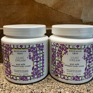 Beekman 1802 Lilac Dreams set of 2  Jumbo Body Creams Sealed! NEW!